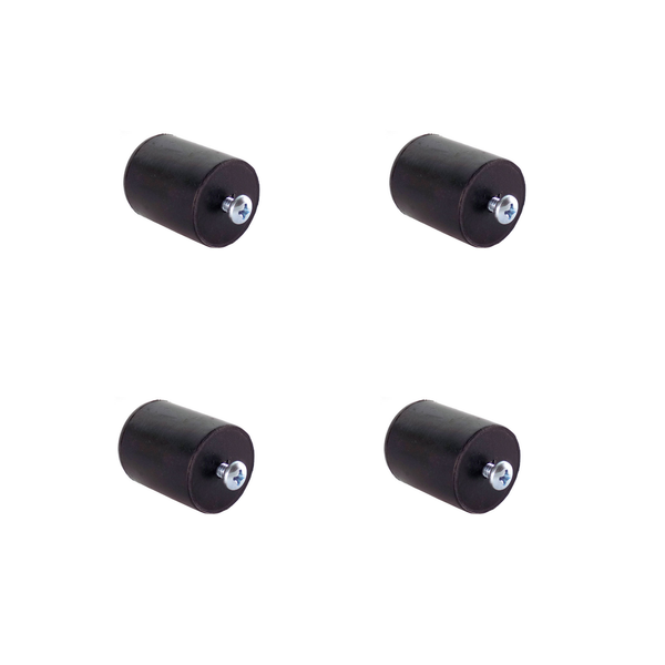 Pied de remplacement en caoutchouc noir (Lot de 4)