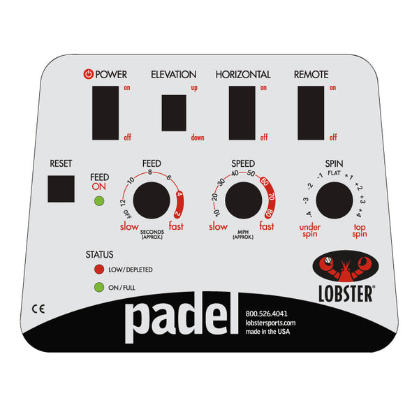 Padel Ball Maschine + 2 Funktions Fernbedienung+ EU Standard Ladegerät