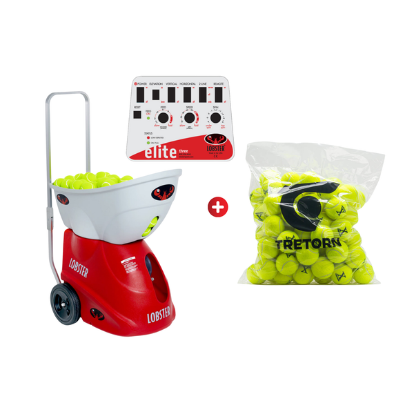 Elite Three mit Tretorn Micro-X-Bällen (72 Stück)